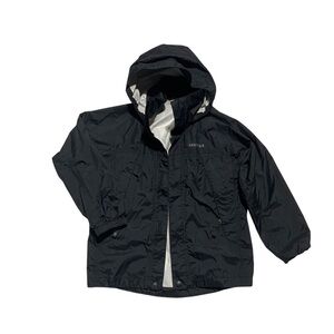 Marmot‎ Black Raincoat with Hood and Weather-Resistant Material